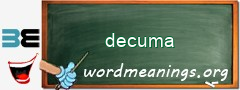 WordMeaning blackboard for decuma